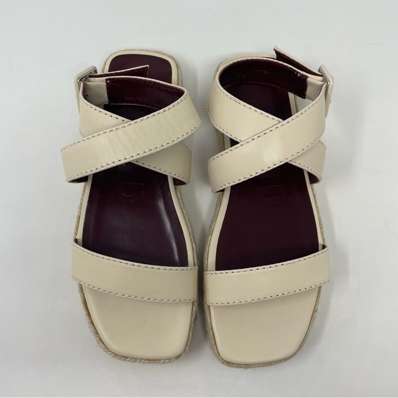 NIB Staud Lara Espadrille Sandal In Cream / Natural - Picture 6 of 14